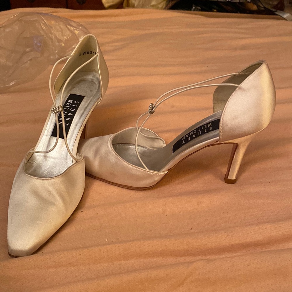 Satin wedding shoes